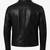 Men's biker black leather outerwear timeless style lmabskin jacket