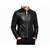 Men black leather outerwear premium quality biker jacket
