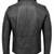 Men's black leather outerwear designer style genuine biker jacket