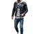 Men's black quilted leather outerwear iconic look lambskin biker jacket