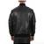 Men black genuine leather outerwear urban fashion bomer jacket