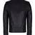 Men's black lambskinleather gold zip classic design biker jacket