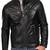 Men's black leather real lambskin everyday casual wear biker jacket