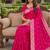 Pink soft silk blend saree with zari weaving meenakari design