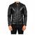 Men's black quilted leather real lambskin casual style biker jacket