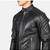 Men's black quilted leather real lambskin casual style biker jacket
