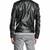 Men's black leather tailored look genuine lambskin jacket