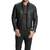 Men black genuine leather street style daily wear biker jacket