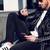 Men black genuine leather silver zip motorcycle style biker jacket