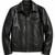 Men's black leather minimal designgenuine lambskin casual jacket