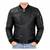 Men's black leather iconic look real lambskin bomber jacket