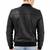 Men's black leather iconic look real lambskin bomber jacket