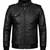 Men's black genuine leather daily wear flap pocket style bomer jacket