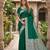 Green soft silk blend saree with zari weaving meenakari design