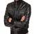 Men's black real leather everyday wear stylish bomber jacket