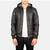 Men's brown genuine leather casual style hoodies jacket
