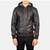 Men's brown genuine leather casual style hoodies jacket