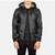Men's genuine black leather casual style hoodies jacket