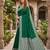 Green soft silk blend saree with zari weaving meenakari design