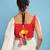 Handmade multicolored boho pompom parandi