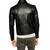 Men's genuine black leather biker jacket street style