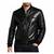 Men's leather timeless style genuine black bomber jacket