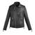 Men's black genuine leather smart casual biker jacket
