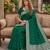 Green soft silk blend saree with zari weaving meenakari design