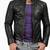 Men's black genuine leather designer biker style jacket