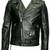 Men's black genuine leather urban fashion moto biker jacket