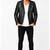 Men black quilted leather everyday wear genuine biker jacket