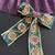Green handmade gota work hairbow