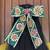 Green handmade gota work hairbow