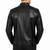 Men black lambskin leather casual style genuine daily wear jacket