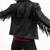 Men's black genuine leather tailored look fringer biker jacket
