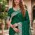 Green soft silk blend saree with zari weaving meenakari design