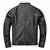 Men's black leather minimal design real lambskin moto biker jacket