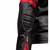 Men's black leather premium quality red strip moto biker jacket