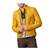 Men's yellow leather genuine lambskin iconic look biker jacket