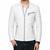 Men's white genuine leather urban fashion casual jacket