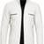 Men's white genuine leather daily wear biker jacket
