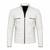 Men's white genuine leather daily wear biker jacket