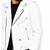 Men's white genuine leather premium finish moto biker jacket