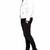 Men's white genuine leather premium finish moto biker jacket