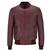 Men's burgundy genuine leather fashion outerwear bomber biker jacket