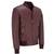 Men's burgundy genuine leather fashion outerwear bomber biker jacket