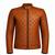 Men's tan quilted leather casual style biker jacket