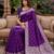 Wine soft silk blend saree with zari weaving meenakari design
