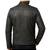 Men's black genuine leather premium finish biker jacket