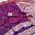 Wine soft silk blend saree with zari weaving meenakari design